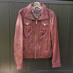 Burgundy Leather Jacket